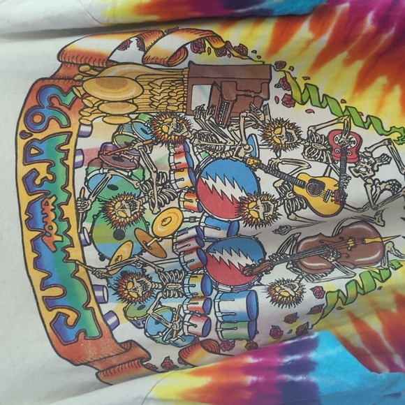 Vintage Grateful Dead Summer 92 Tie-dye Authentic Concert T-shirt Excellent XL - Picture 5 of 5